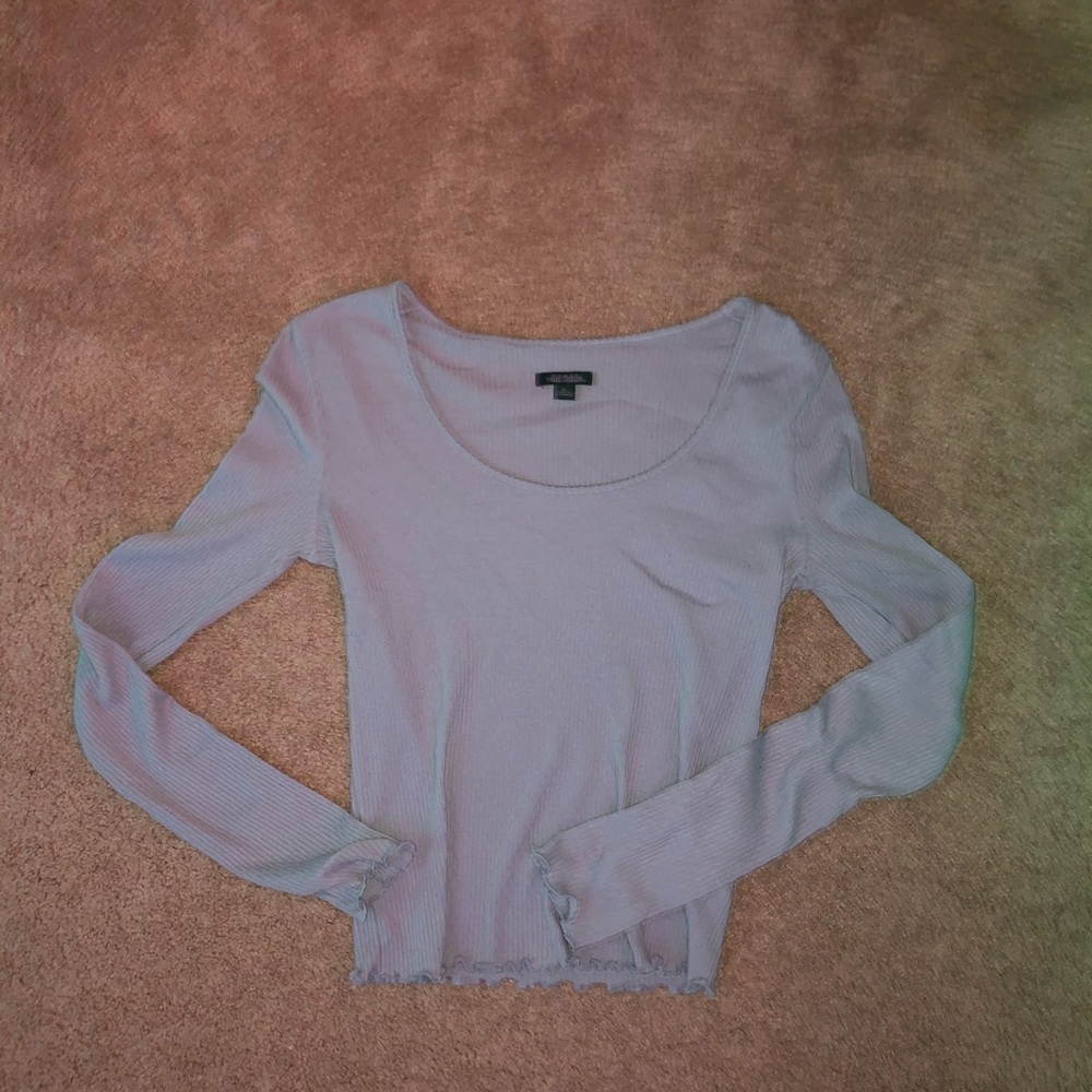 long sleeve ribbed shirt
